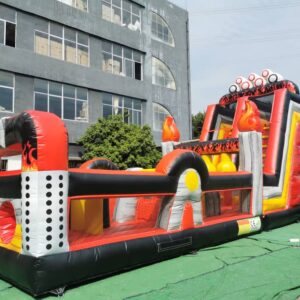 Red obstacle courses. (15x3.5x6mh).