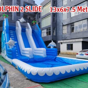 TWO LINE BIG WATER SLIDE.  14X5X7.5 M.