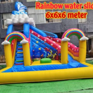 RAINBOW WATER SLIDE.  6X6X6M